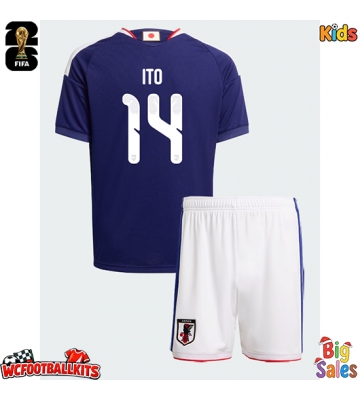 Japan Junya Ito #14 Replica Home Stadium Kit for Kids World Cup 2026 Short Sleeve (+ pants)